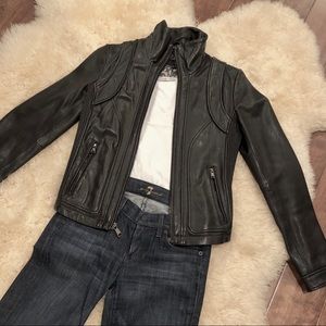 Steve Madden 100% real leather black jacket S